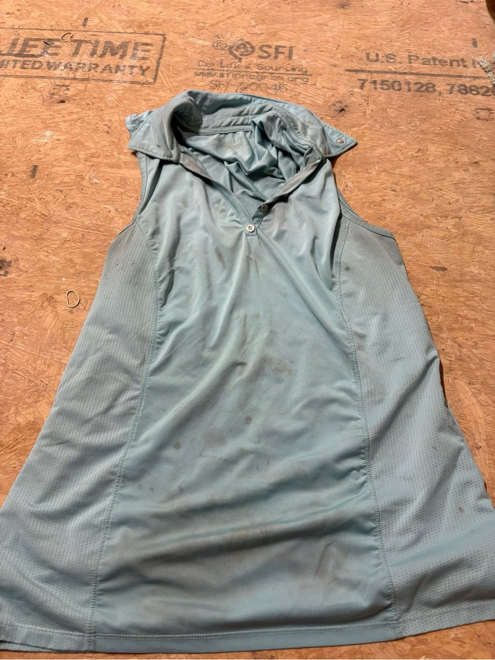 Sleeveless Light Blue riding shirt- used
